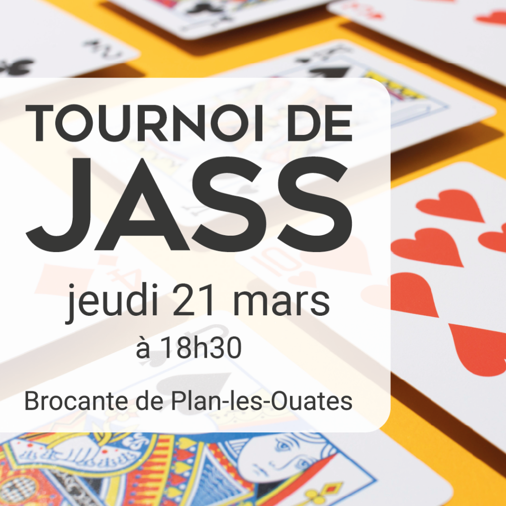 Annonce spéciale: tournoi de jass !