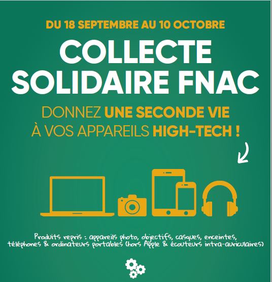Grande collecte solidaire de produits high-tech en partenariat avec la Fnac Suisse